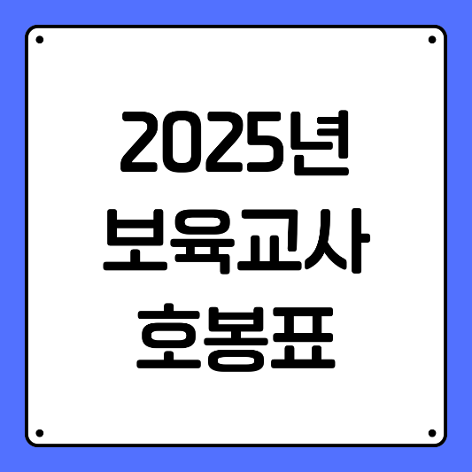 2025년-보육교사-호봉표