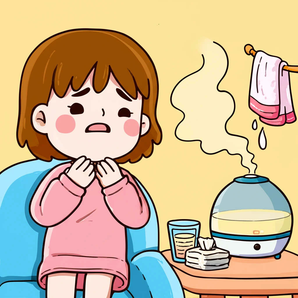 A형 독감 목 통증 관리 수분 섭취와..