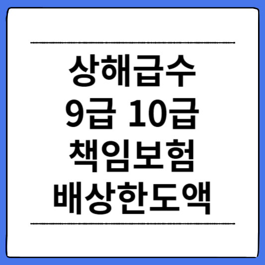 상해급수-9급-10급-책임보험-배상한도