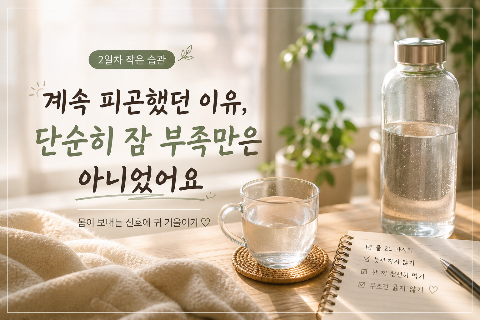 계속 피곤했던 이유, 단순히 잠 부족만은 아니었어요