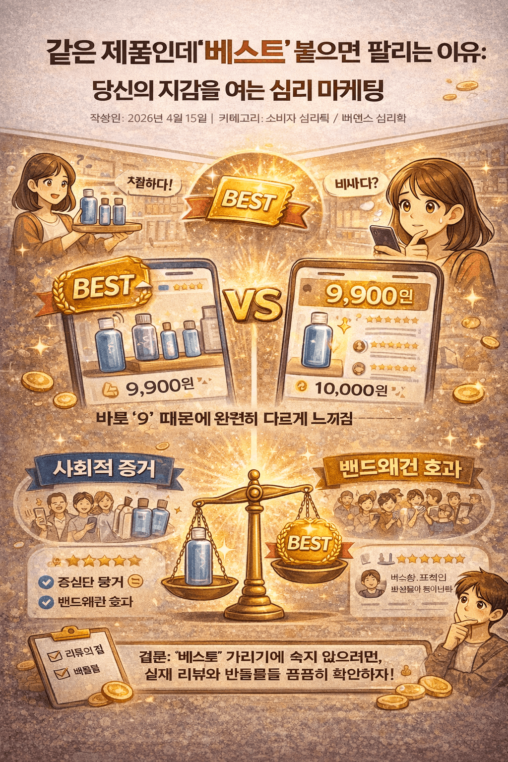 같은 제품인데 ‘베스트’ 붙으면 팔리는 이유 (소비 심리 분석)