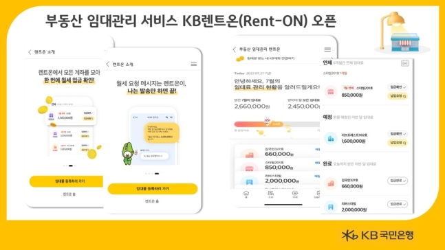 KB국민은행 KB스타기업뱅킹&#44; 부동산 임대관리 서비스 KB렌트온 개시