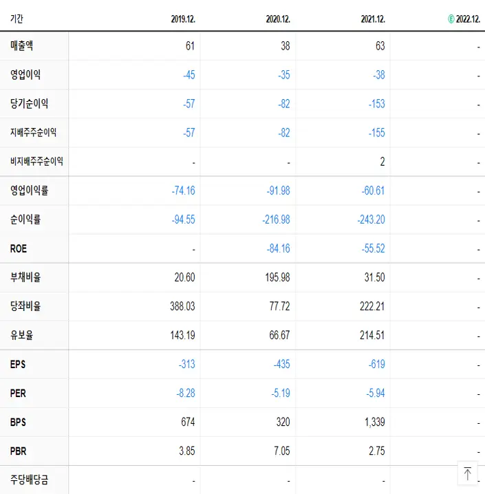 드래곤플라이 재무제표