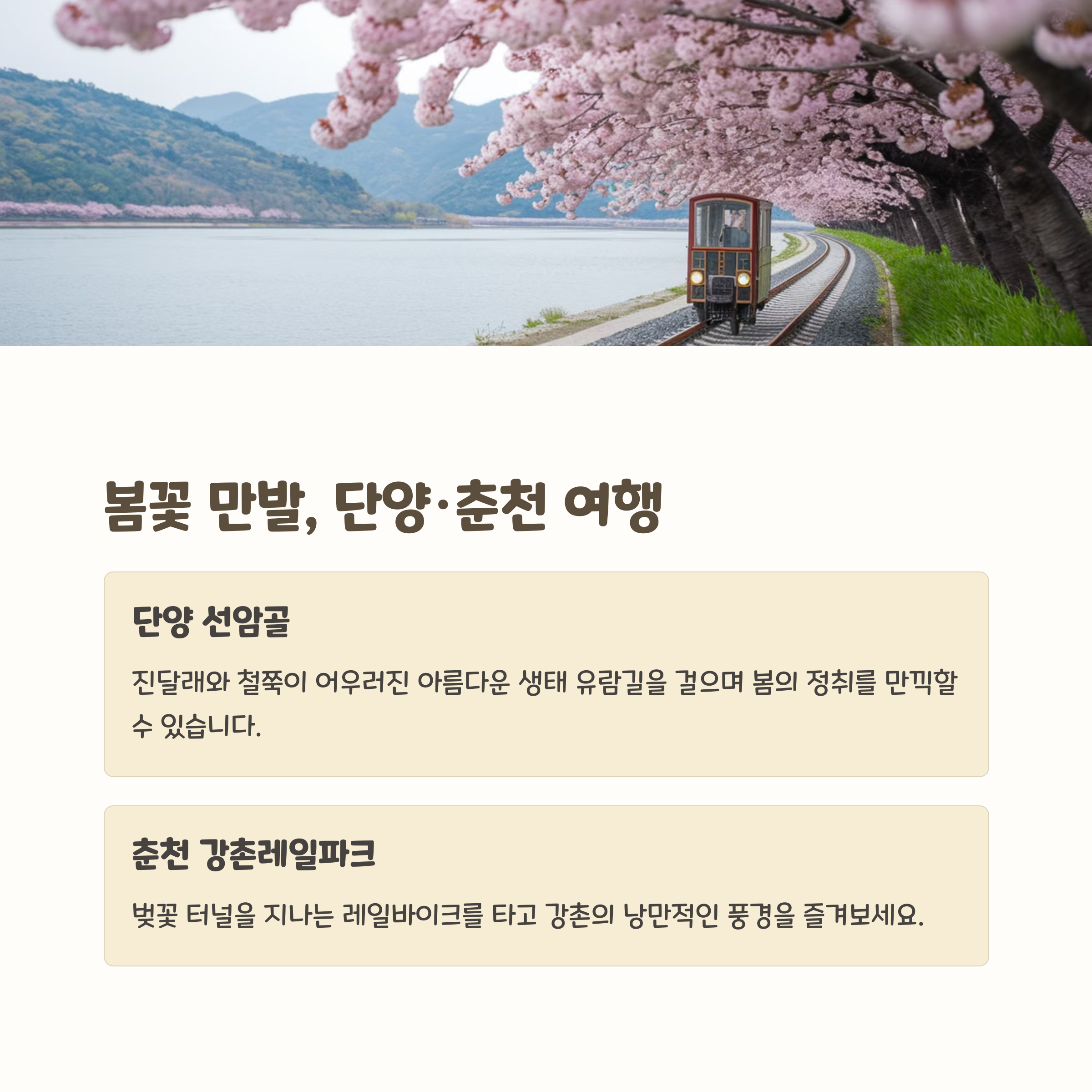 4월에 떠나기 좋은 한국의 5대 강변 여행지
