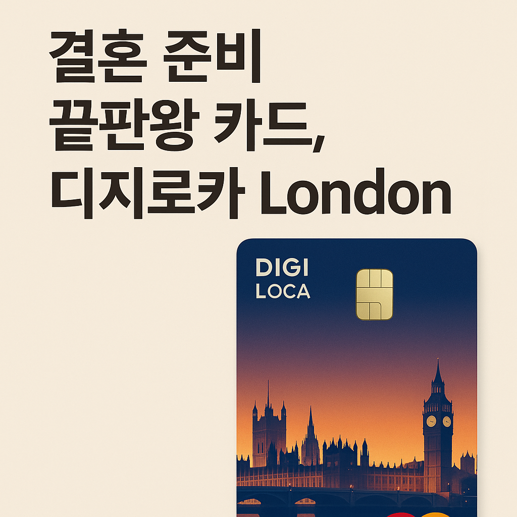 결혼 준비 신용카드 끝판왕｜디지로카 London 카드 실사용 후기 &amp; 혜택 총정리