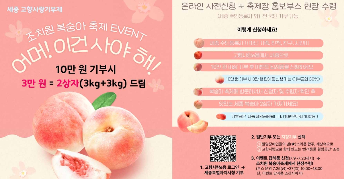 117년 전통 세종 조치원 복숭아축제 즐기기 (초대가수, 워터밤, 블랙이글스 에어쇼, 주차, 셔틀버스까지)