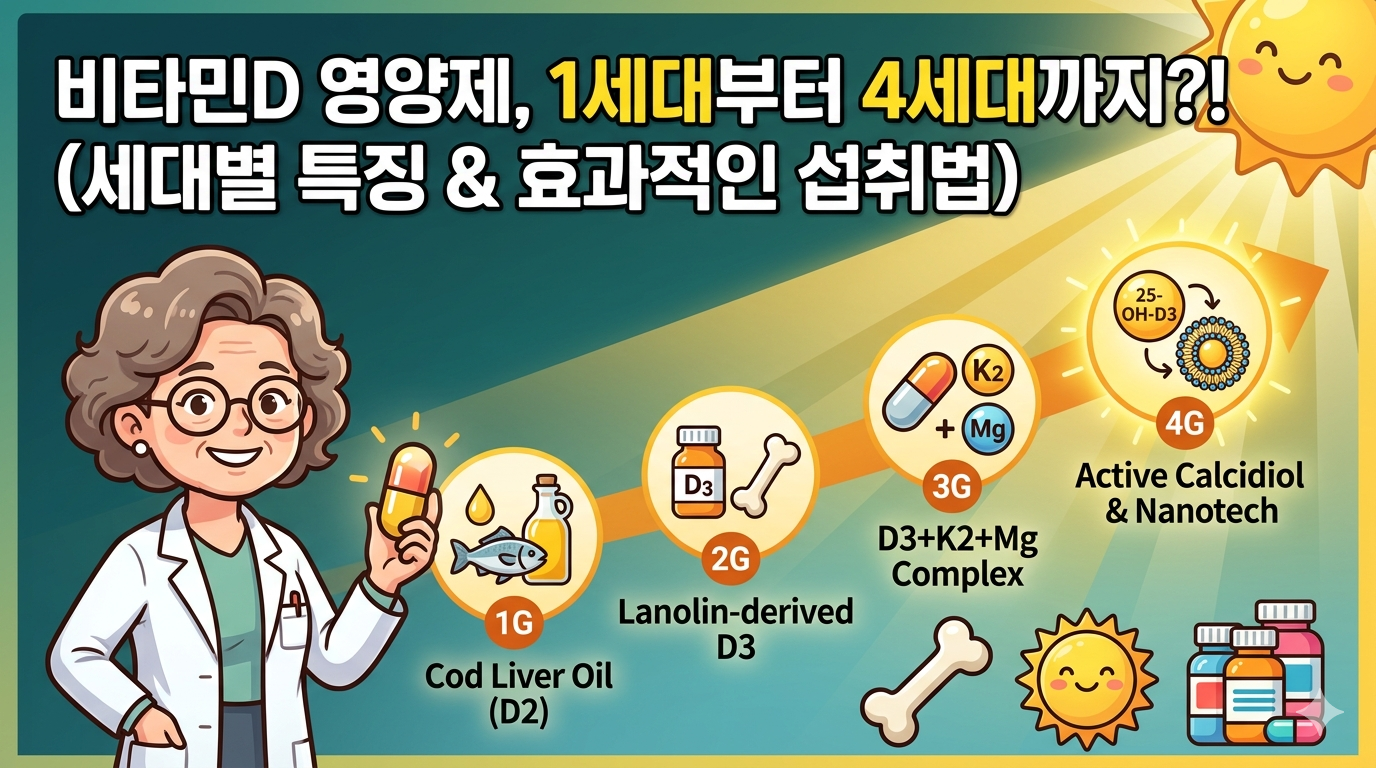 비타민D 영양제의 세대별 특징과 섭취방법 섬네일