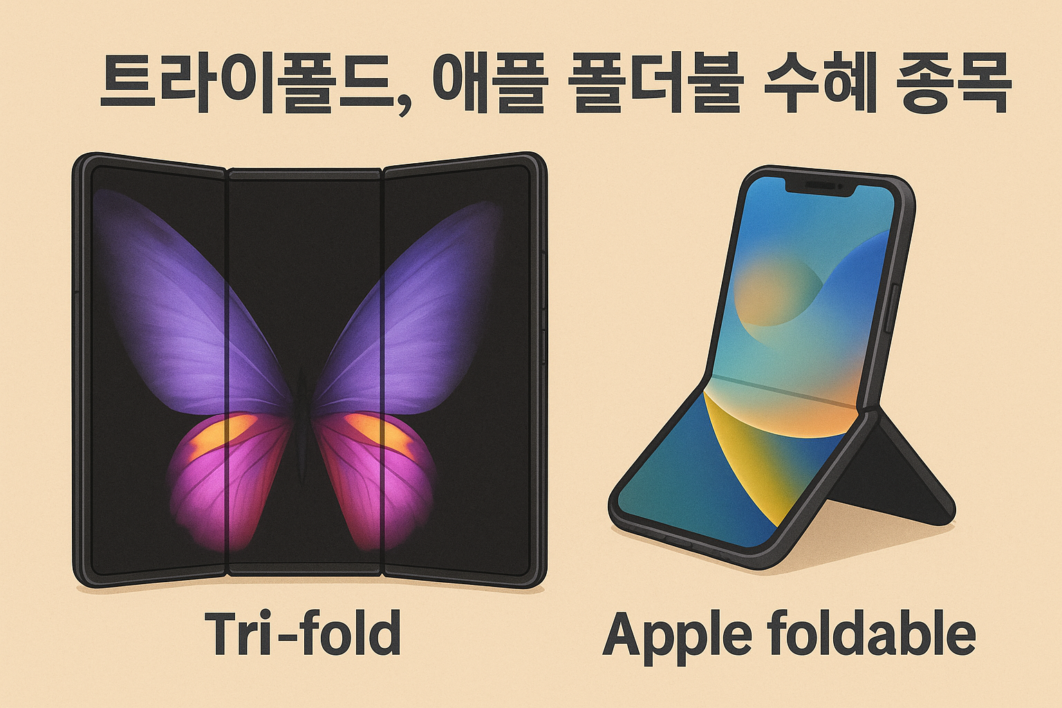 <!-- ALT: ‘삼성 트라이폴드와 애플 폴더블’ 이슈를 배경으로 ... -->