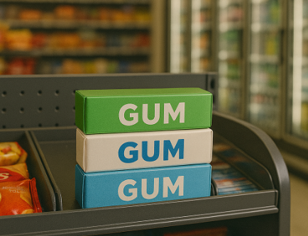 편의점에 있는 껌들