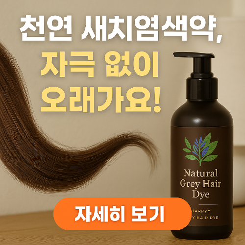 두피 자극 줄이고 색은 오래! 화학 NO! 천연 성분 새치염색약 TOP 5
