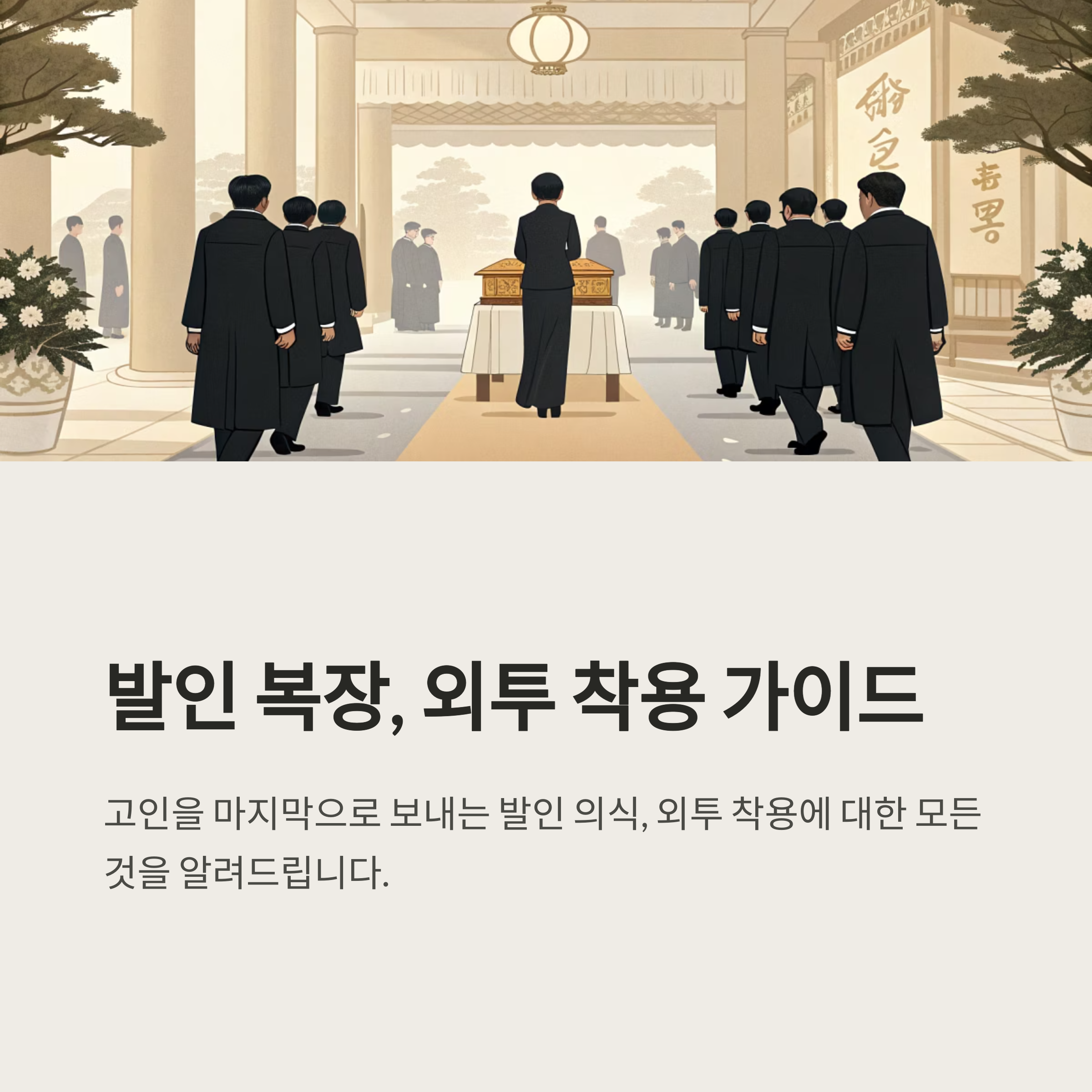 발인 복장 외투 착용 여부