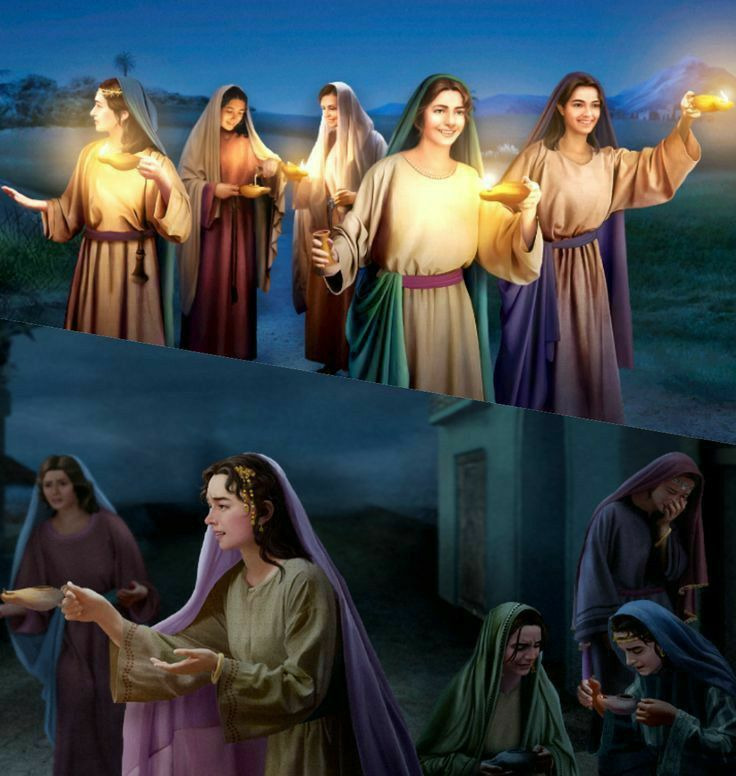 등불을 든 5처녀와 불이 꺼진 5처녀 사진