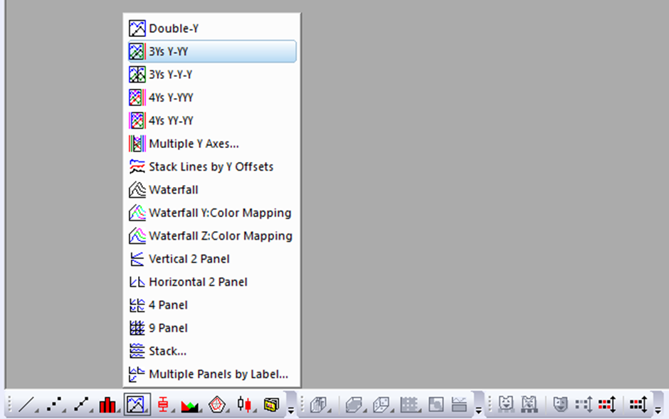 origin - colum - setting - 3Y - graph