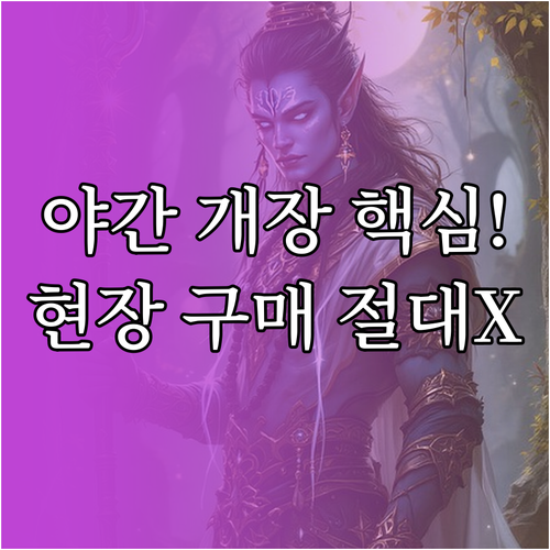 야간 개장 드림나이트 현장 구매 불가..
