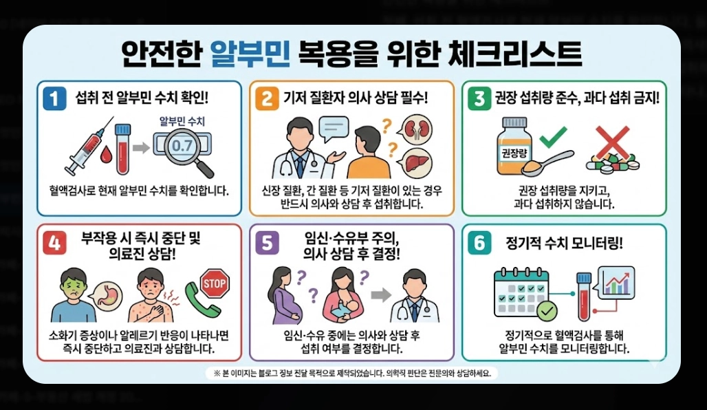 알부민 효능 완벽 분석 [2026 최신] 부족 증상 수치 및 올바른 제품 선택 가이드