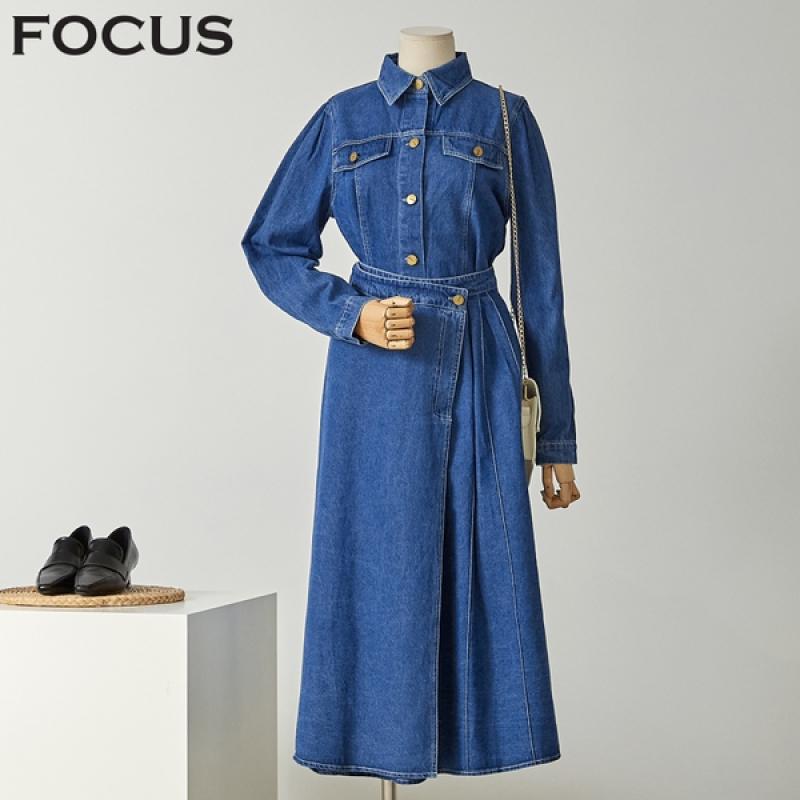 포커스 4CUS 포커스 데님 투피스 세트 FS2A7ST00413