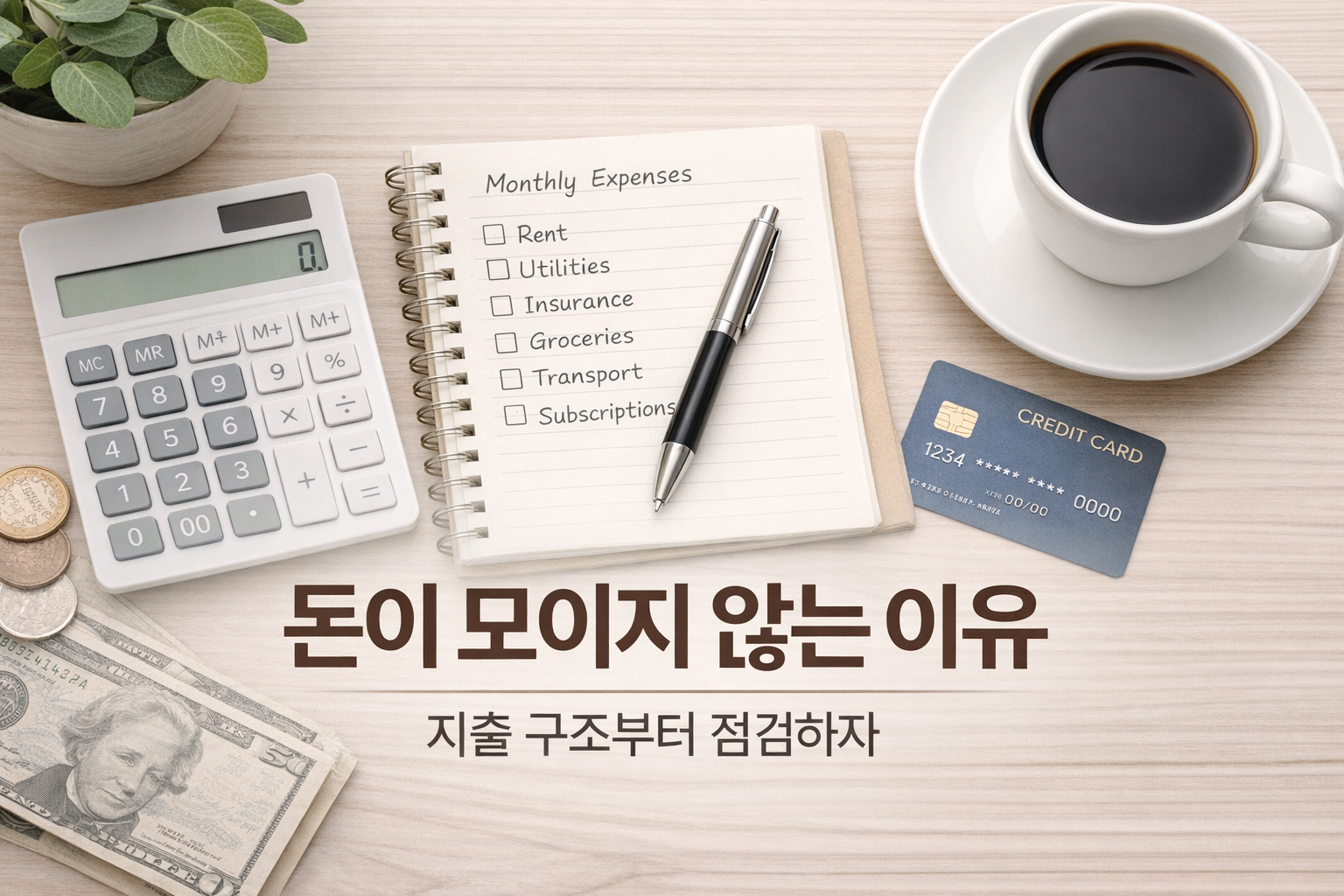 돈이 모이지 않는 이유