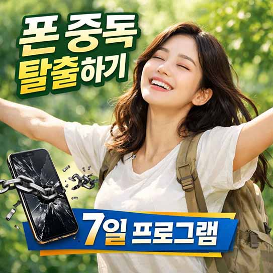 폰 중독, 스마트폰 중독, 디지털 디톡스, 폰 중독 탈출, 7일 프로그램, 스마트폰 사용 줄이기, 디지털 건강, 집중력 향상, 건강한 스마트폰 습관, 미디어 중독