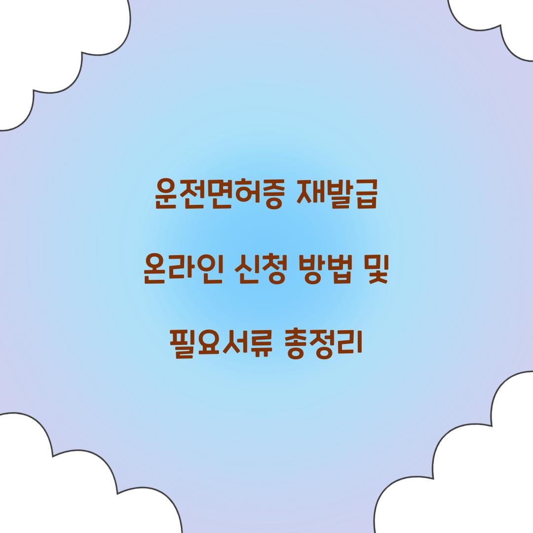 운전면허증 재발급