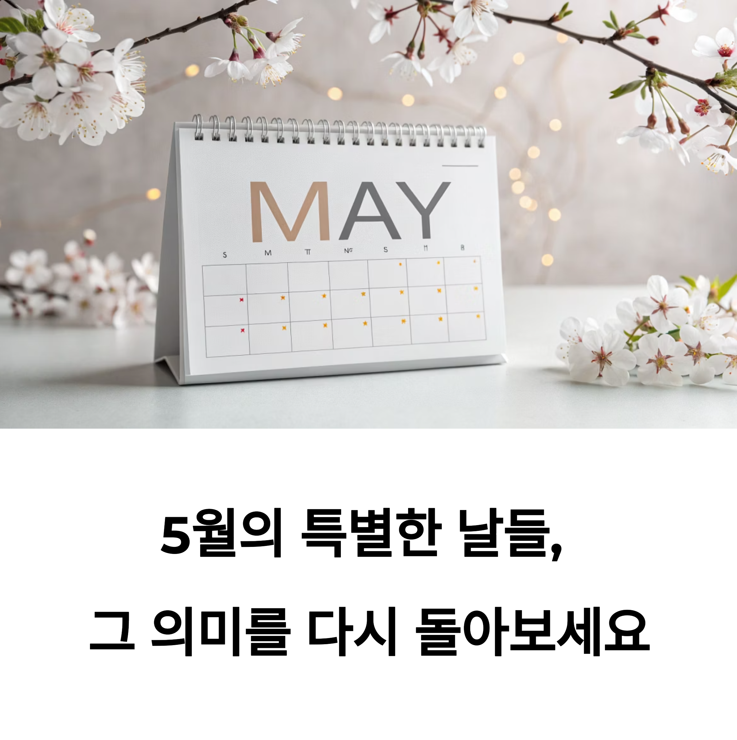 5월 공휴일과 기념일, 그 의미를 다시 돌아보다