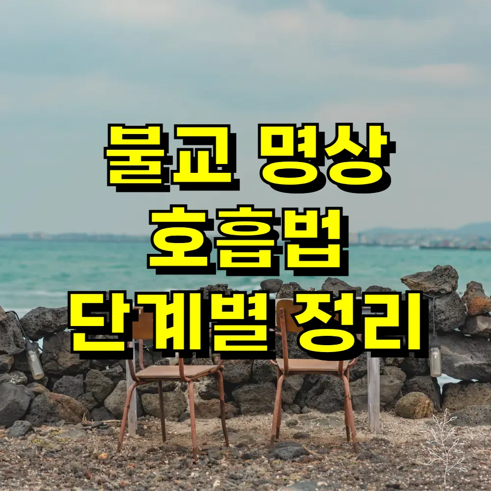 불교 명상 호흡법 단계별 정리