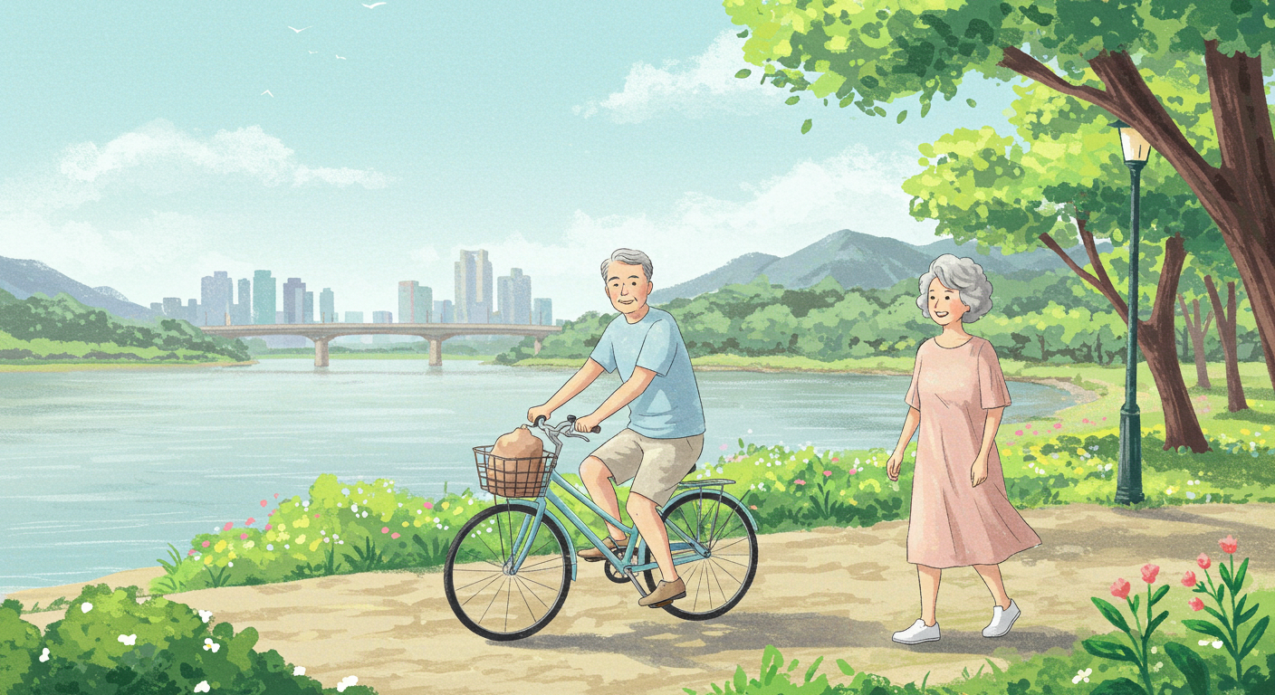 자전거와 산책