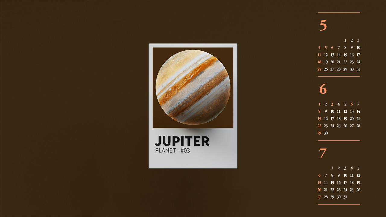 14 목성 3D B - 2025년6월 노트북배경화면