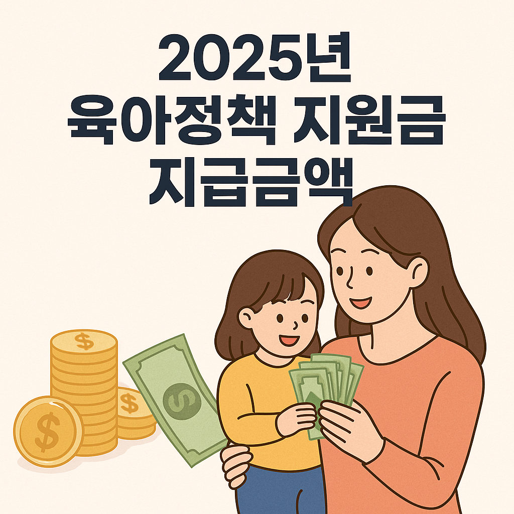 2025년 육아정책 지원금 지급금액