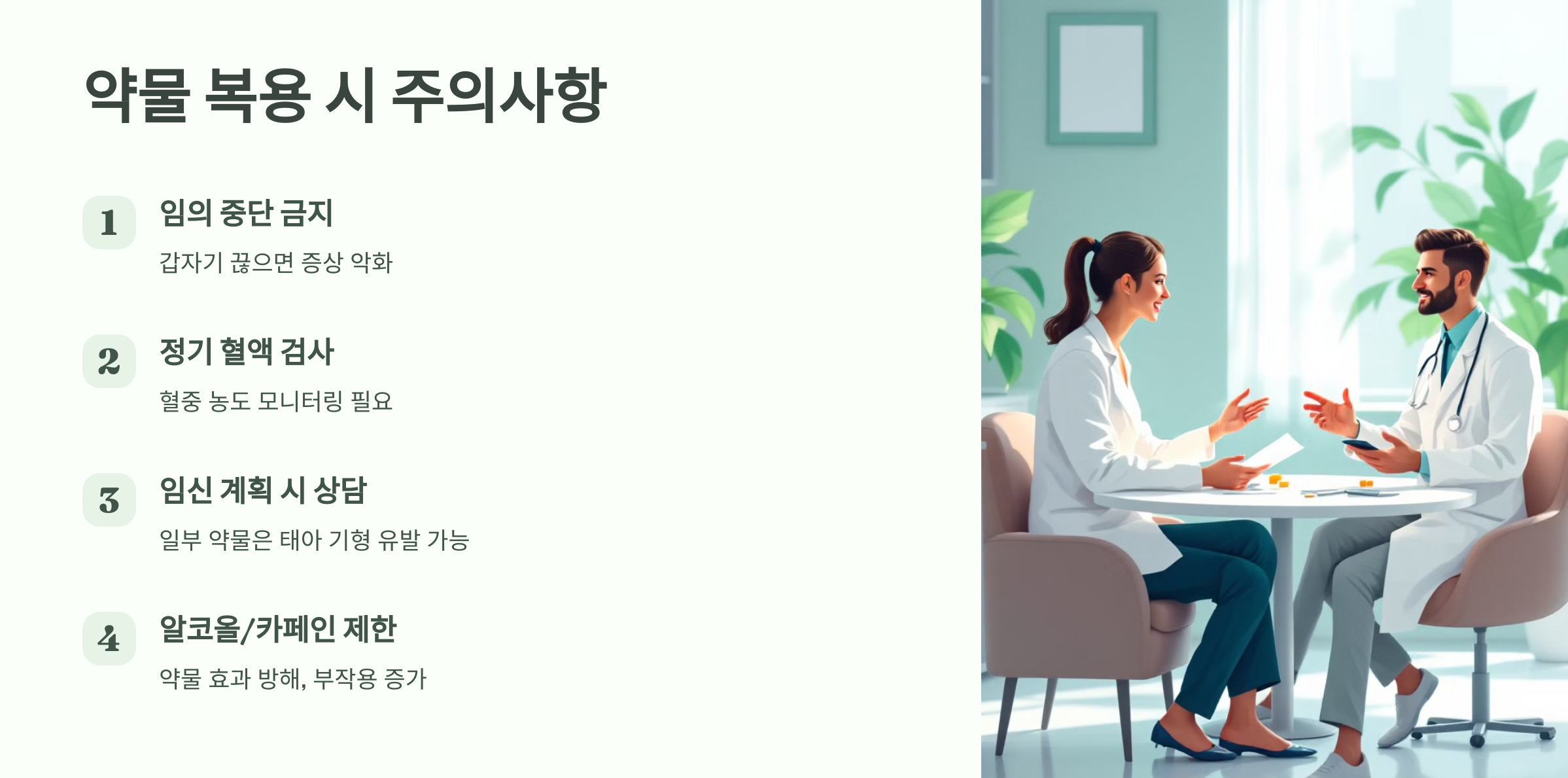 조울증 치료 약물 복용시 주의사항