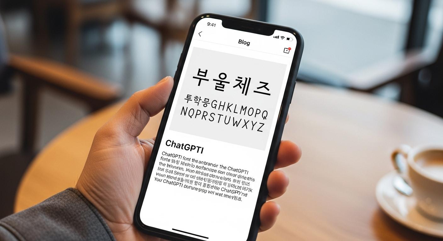챗지피티 한글 폰트
