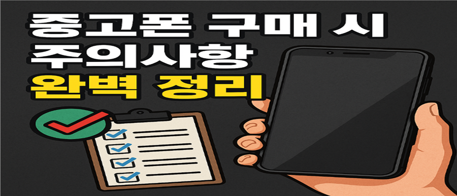 중고폰 구매 시 주의사항 완벽 가이드