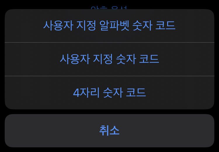 4자리 숫자코드