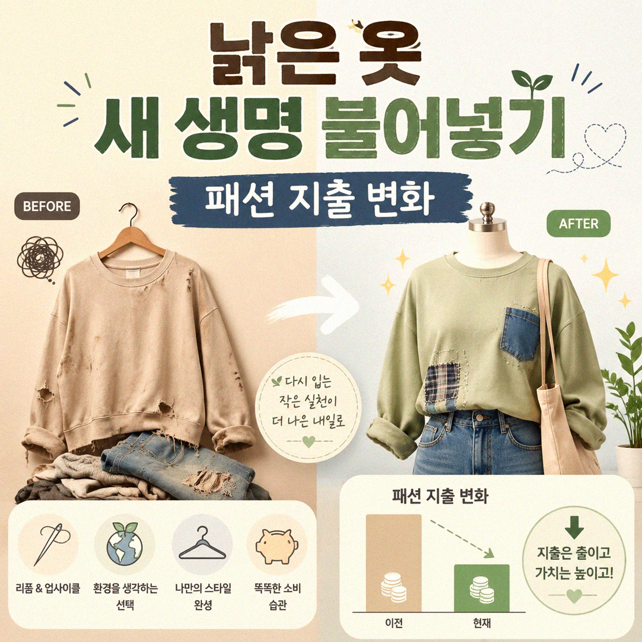 옷 리폼으로 의류 지출 줄이는 방법