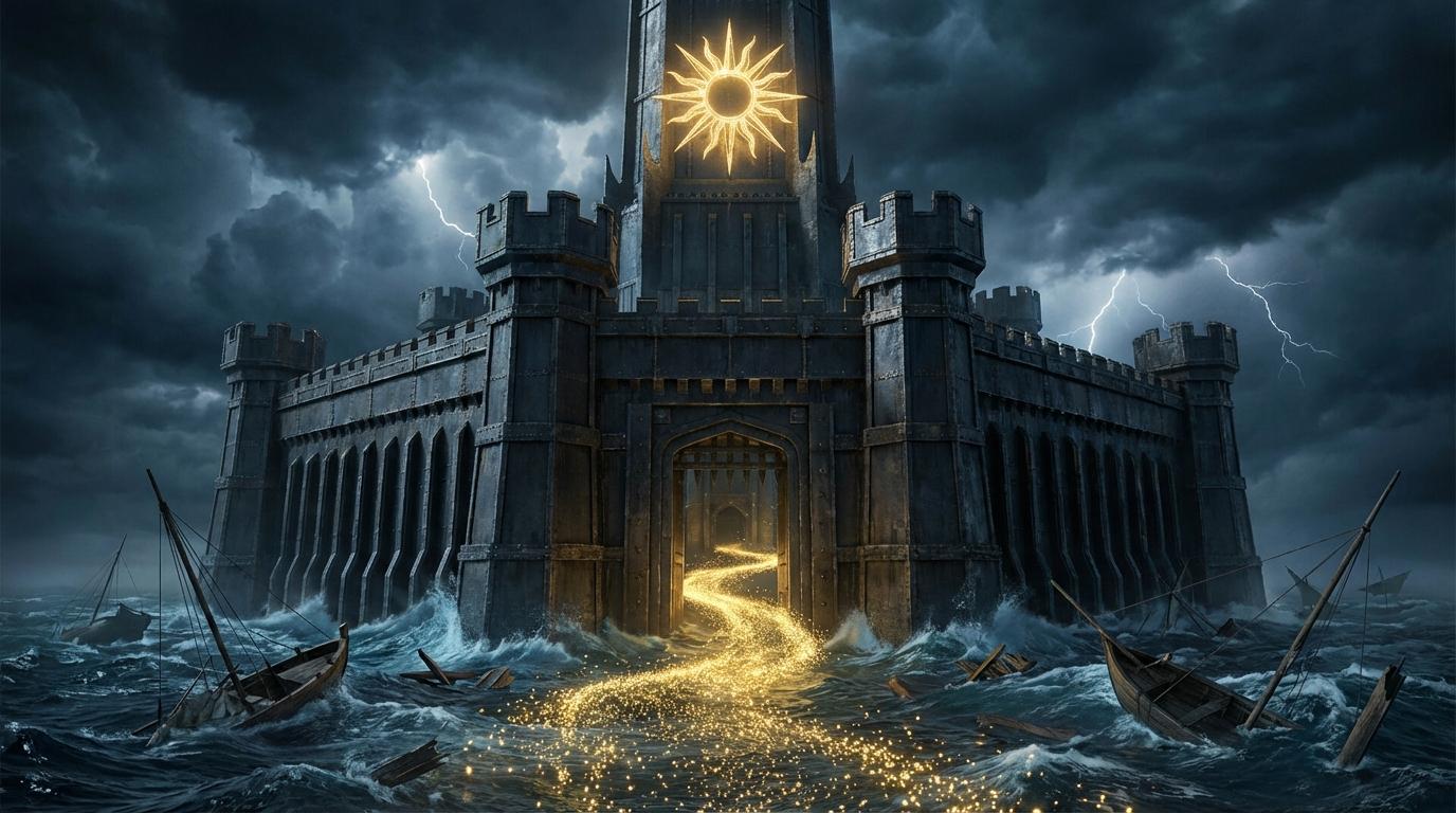 채권 시장으로의 지속적인 자금 유입과 주식 시장의 하락 대조 인포그래픽 (Infographic contrasting continuous bond fund inflows and stock market decline)