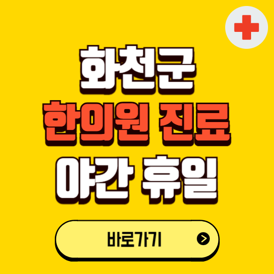 화천군 야간 휴일 한의원 한방병원 찾기 ❘ 24시 일요일 주말 연휴 응급진료 추천 잘하는 곳