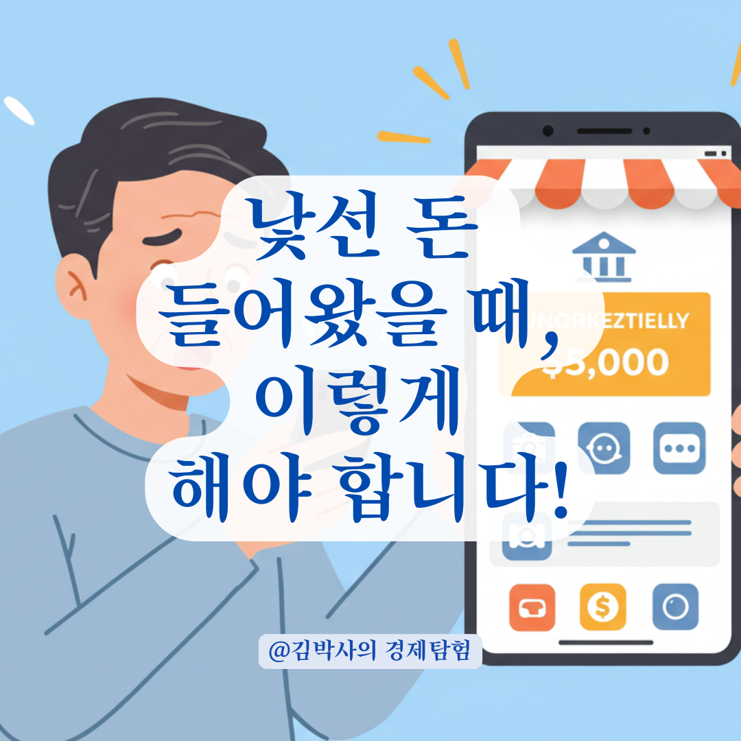 계좌로 들어온 낯선 돈, 돌려줄 때도 ‘정해진 절차’가 있습니다.