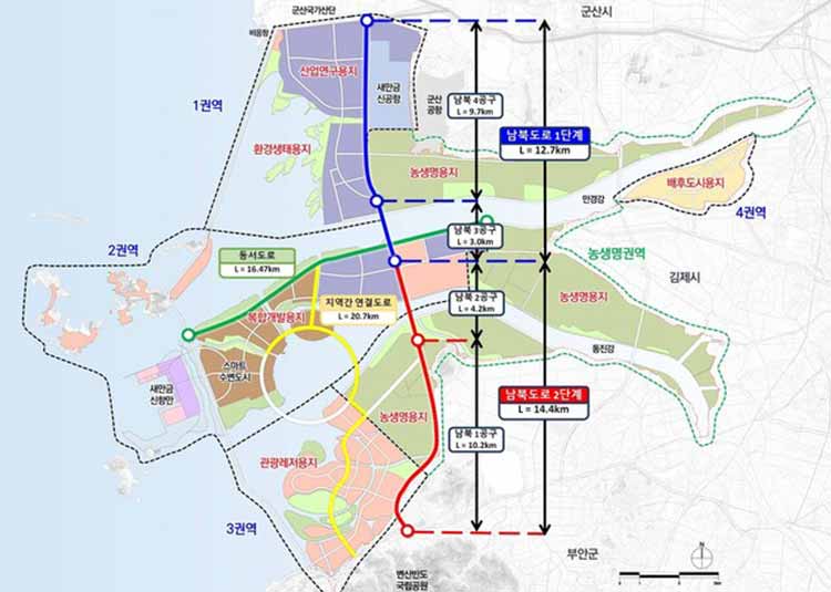 새만금 남북도로 노선구간