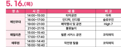 제 94회 남원 춘향제 일정표