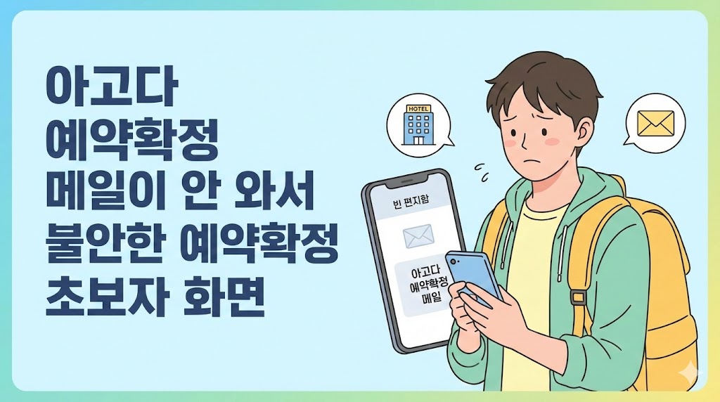 아고다 예약확정 메일 안 옴 해결법 (초보자도 10분이면 끝)