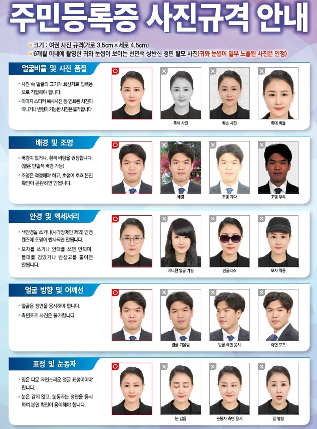 주민등록증 사진규격