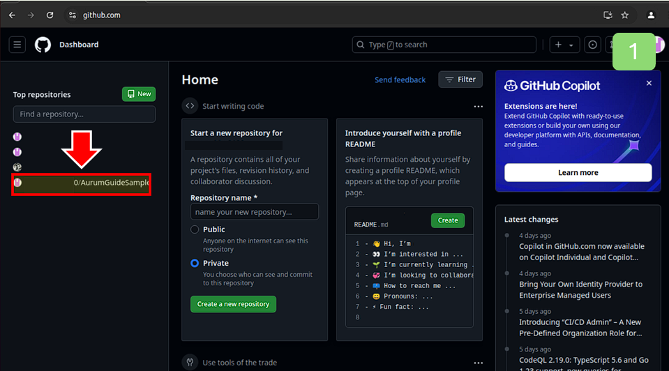 연결하려고 하는 Repository 클릭합니다.