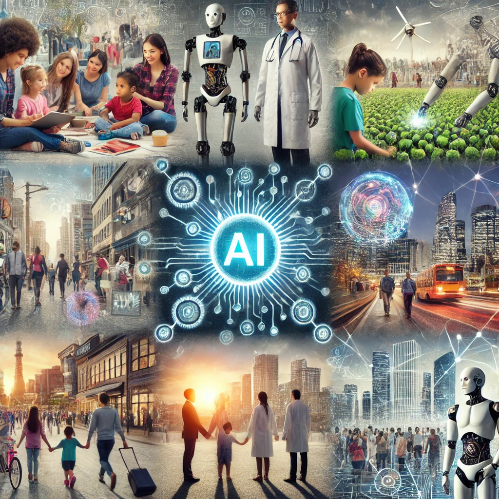 AI와 사회 변화 이미지