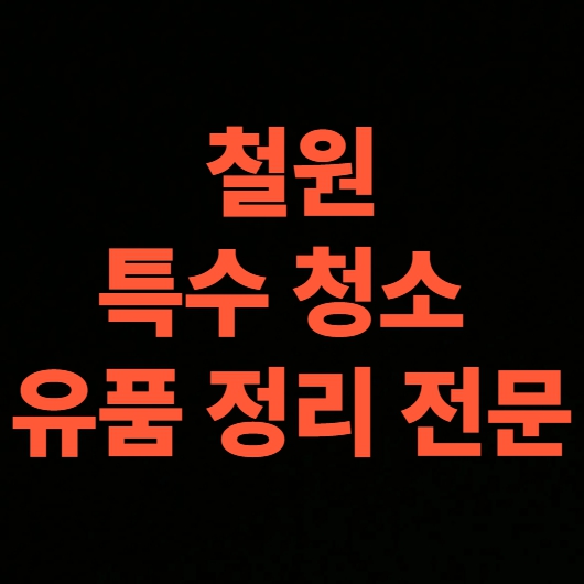 철원 고독사청소 업체