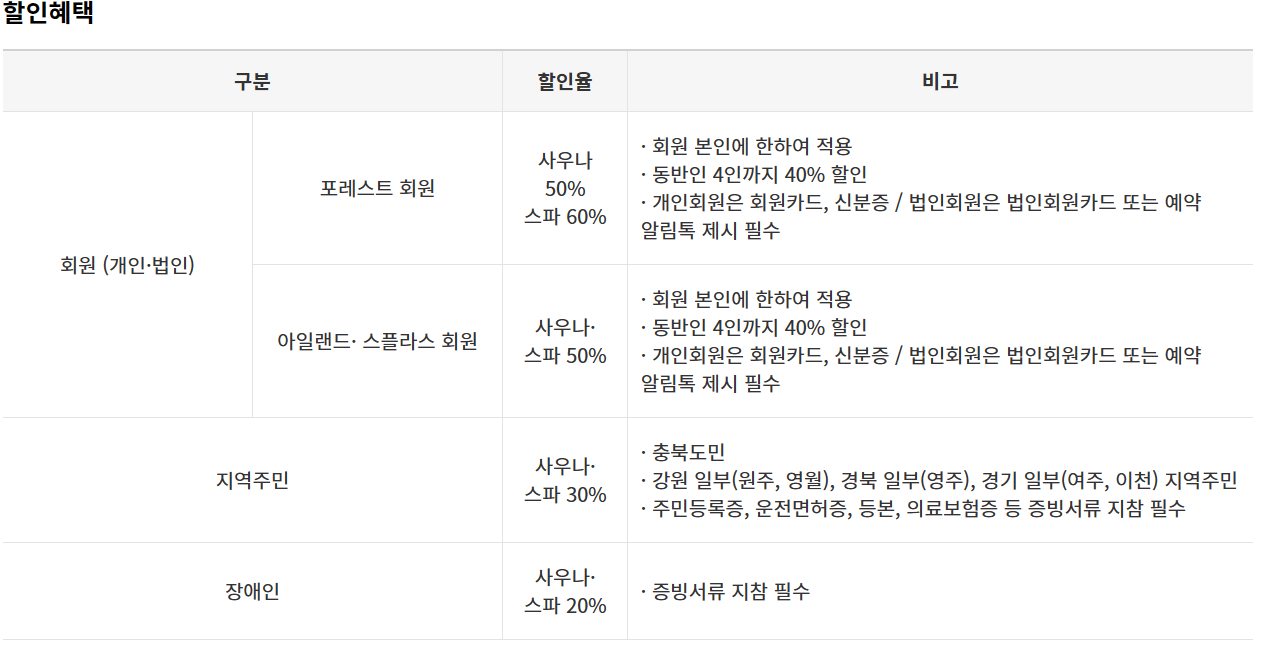 스파 할인혜택