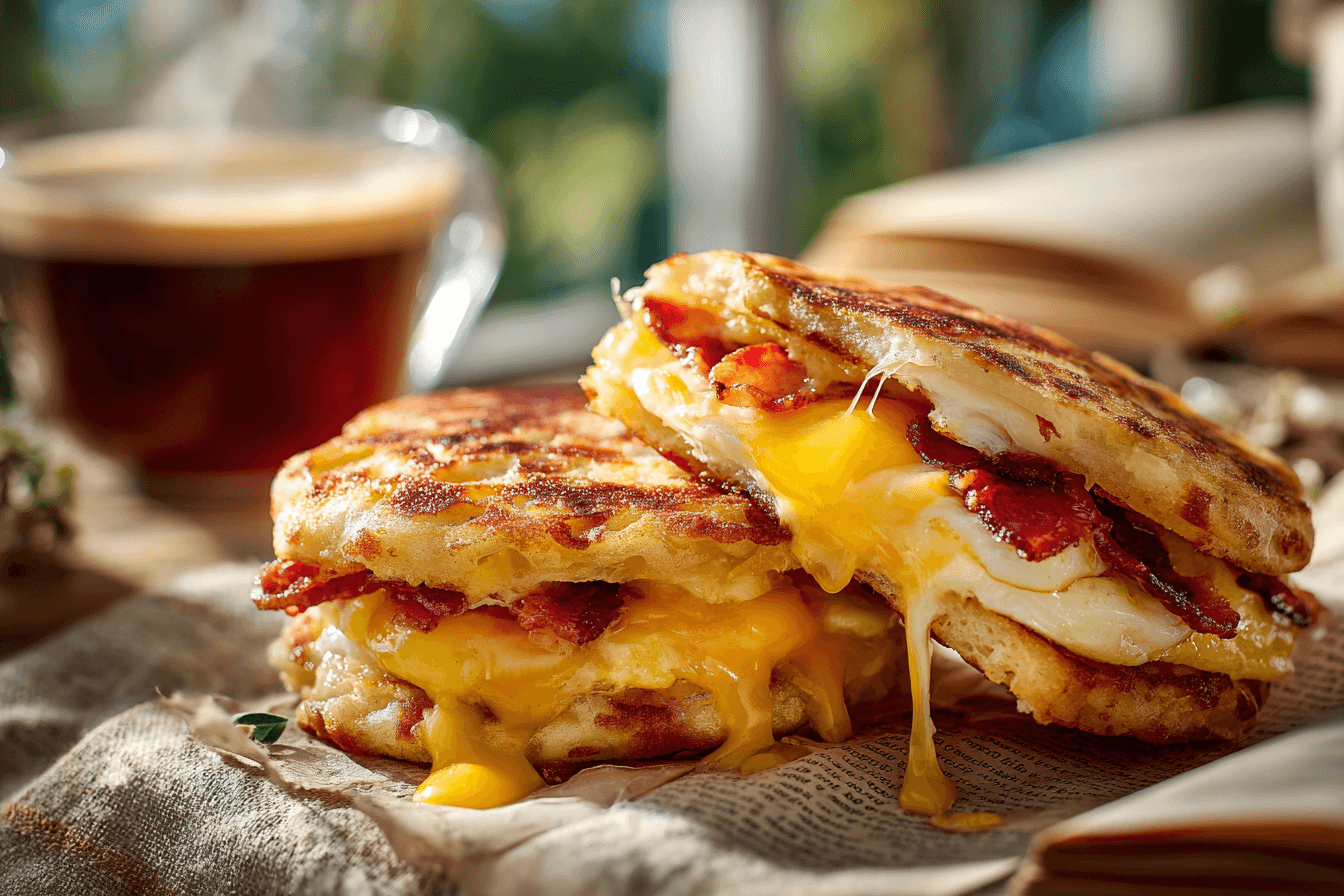 치즈가-가득-들어있는-맥머핀-이미지