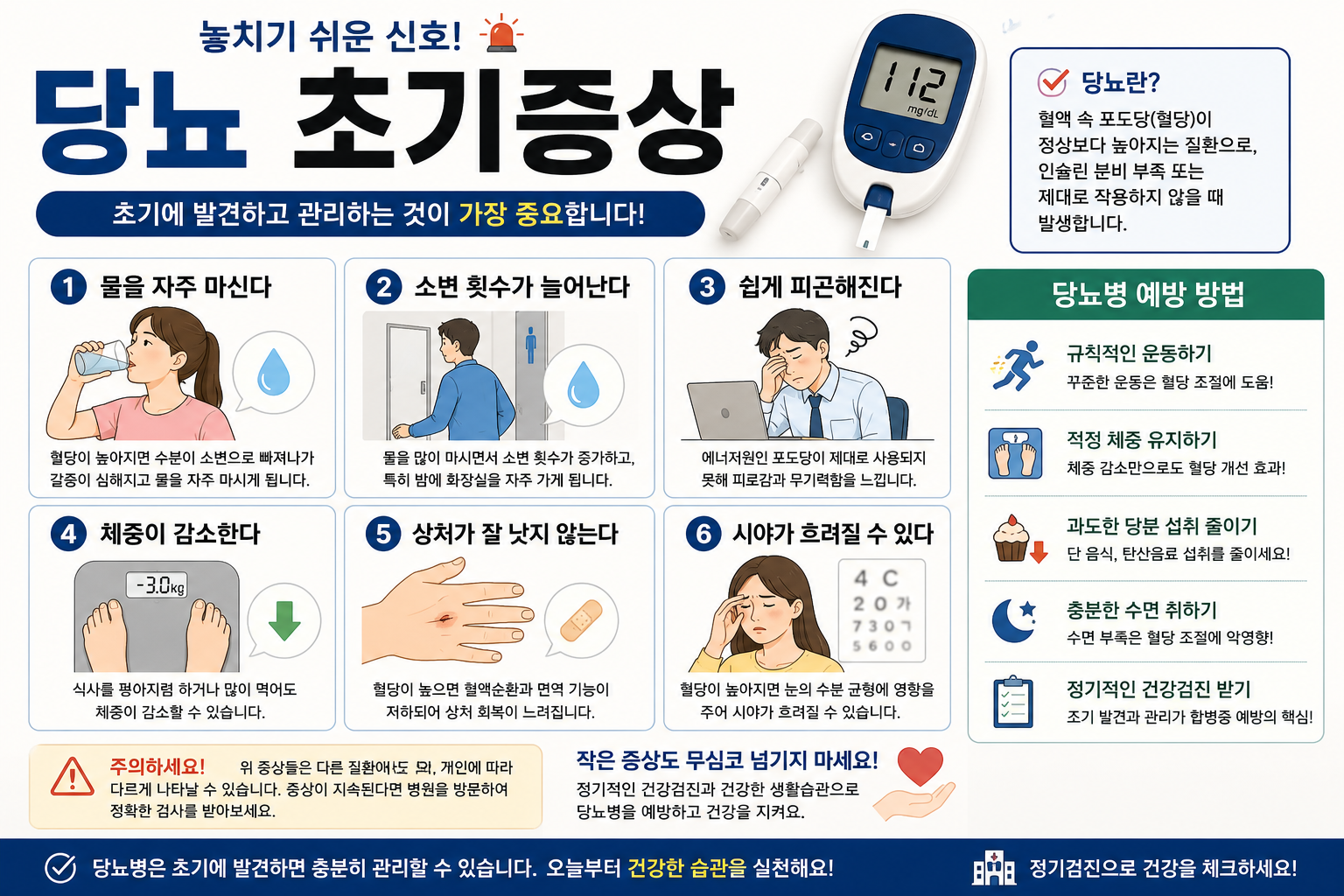 당뇨 초기증상, 놓치기 쉬운 신호 알아보기