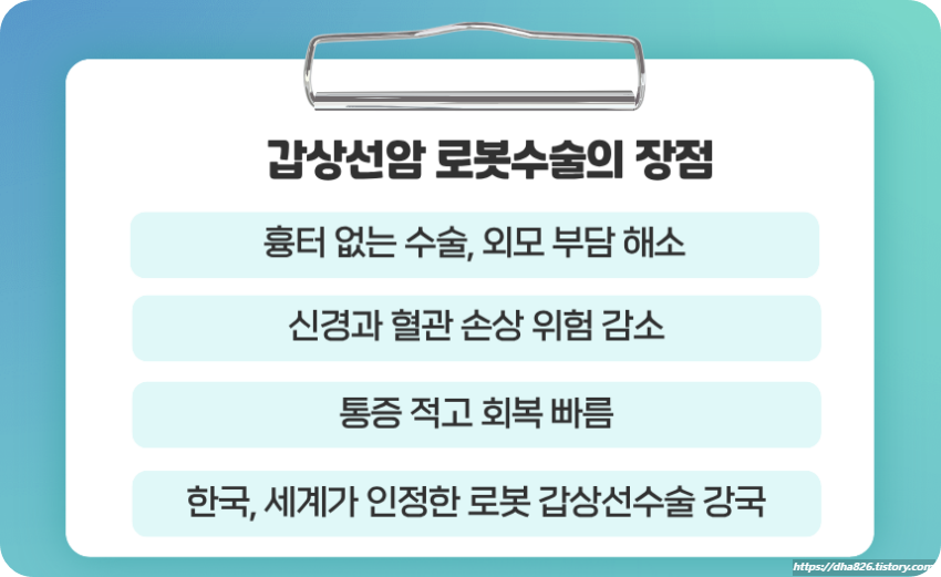 갑상선암 로봇수술의 장점