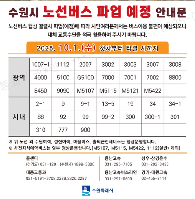 경기도 버스노조 파업