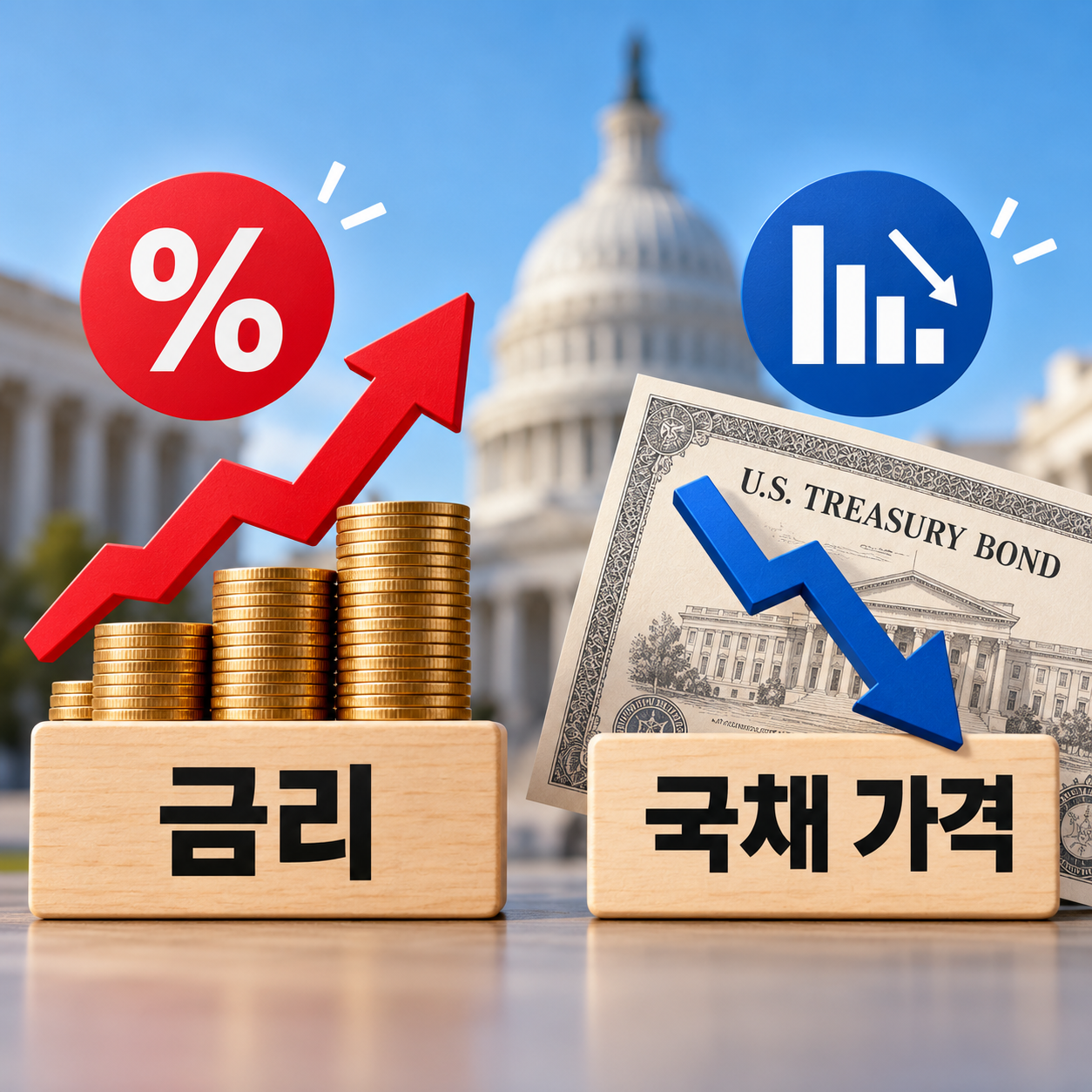 2026 금리 국채 관계 쉽게 이해하기 금리가 오르면 국채 가격은 왜 떨어질까?