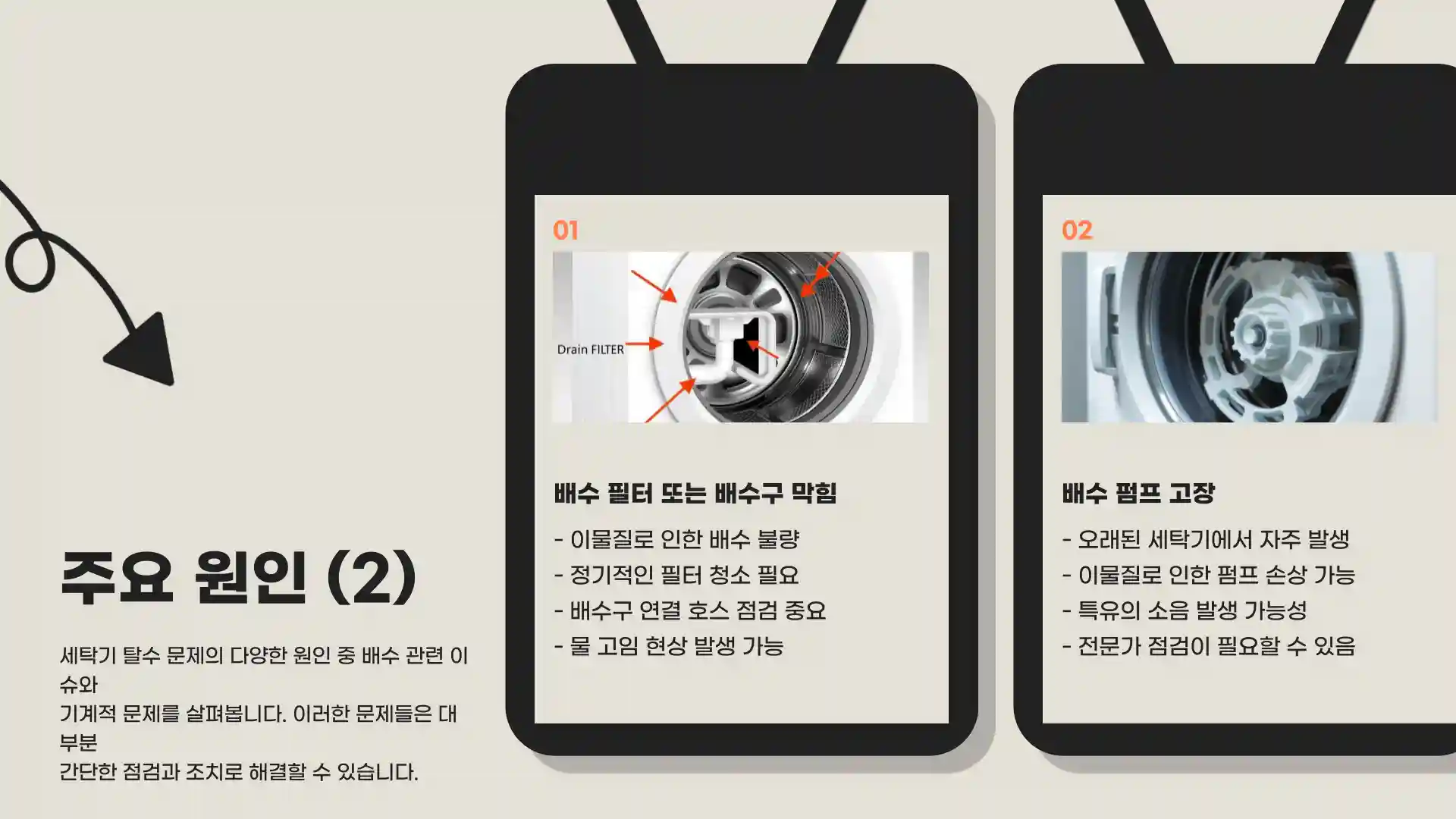 세탁기 탈수가 안되는 이유